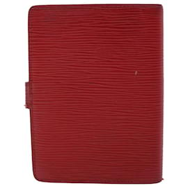 Louis Vuitton-LOUIS VUITTON Epi Agenda PM Day Planner Cover Rouge R20057 Auth LV 48870-Rouge
