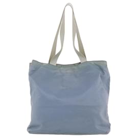 Prada-PRADA Tote Bag Nylon Bleu Clair Auth 49298-Bleu clair