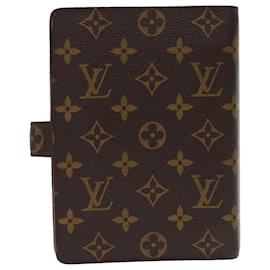 Louis Vuitton-LOUIS VUITTON Monogramm Agenda MM Tagesplaner Cover R20105 LV Auth 49123-Monogramm