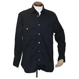 Fendi-FENDI Shirt Cotton 15.5/39 Black Auth am4785-Black