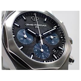 Girard Perregaux-GIRARD PERREGAUX Laureato Cronógrafo 42 MM negro x azul Artículos originales Hombres-Plata