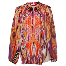 Etro-ETRO, blouse transparente imprimée multicolore-Multicolore