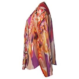 Etro-ETRO, multicoloured sheer printed blouse-Multiple colors