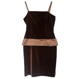 Robe Yves SAINT LAURENT Marron
