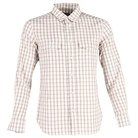 Tom Ford-Tom Ford Slim-Fit Gingham Western Shirt i Beige Cotton-Other