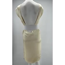 Lanvin-LANVIN  Dresses T.fr 34 silk-Cream