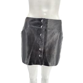 Chanel-CHANEL  Skirts T.fr 38 leather-Black