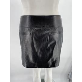 Chanel-CHANEL  Skirts T.fr 38 leather-Black