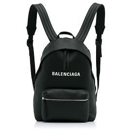 Balenciaga Schwarzer Alltags-Lederrucksack Schwarz