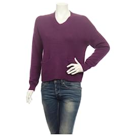 Pull en cachemire violet FTC Taille S Violet