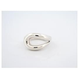 Hermès-NEW HERMES LICOL H RING114600bv00051 T 54 Solid silver 925 SILVER RING-Silvery