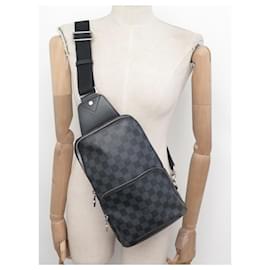 Louis Vuitton-NEW LOUIS VUITTON AVENUE SLING BAG DAMIER GRAPHITE CANVAS HAND BAG-Grey