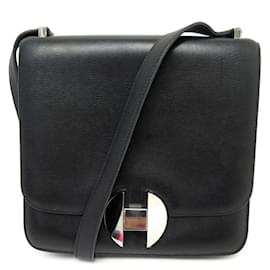 Hermès-SAC A MAIN HERMES 2002-20 SOMBRERO 2019 CUIR NOIR A BANDOULIERE HAND BAG-Noir