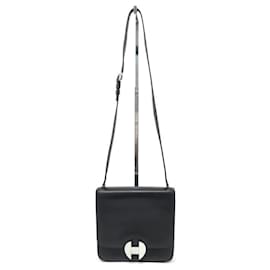 Hermès-SAC A MAIN HERMES 2002-20 SOMBRERO 2019 CUIR NOIR A BANDOULIERE HAND BAG-Noir