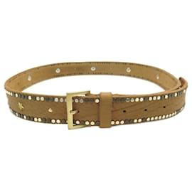 NEW ZADIG & VOLTAIRE STARLIGHT PWGAC BELT0901F T2 90 CAMEL LEATHER BELT Camel