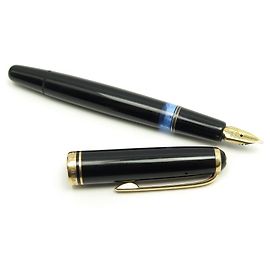 VINTAGE MONTBLANC FEDERSTIFT 254 SCHWARZER HARZKOLBEN SCHWARZER FÜLLFEDERHALTER Schwarz