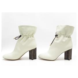 Louis Vuitton-NUEVO ZAPATOS LOUIS VUITTON BOTINES BOTINES SILUETA MONOGRAMA 40-Blanco