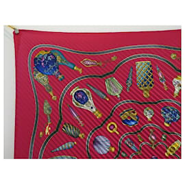 Hermès-HERMES SCARF WHAT DOES THE BOTTLE MATTER AS LONG AS YOU HAVE L’IVRESSE PLISSE SCARF-Dark red