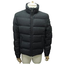 NEW PRADA COAT SGV DOWN JACKET213 48 IT 50 M FR GRAY WOOL JACKET COAT Dark grey