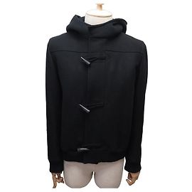 Christian Dior NEW DIOR DUFFLE COAT SHORT 0H3143420315 50 M WOOL JACKET COAT Black