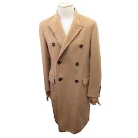 NEW PRADA LONG UC COAT3120 In beige wool 50 M NEW WOOL COAT JACKET Beige