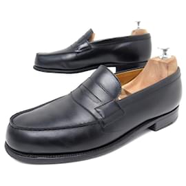 JM Weston-JM WESTON LOAFERS 180 08D 42 BLACK LEATHER SHOES-Black