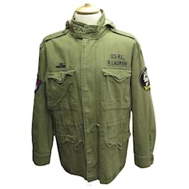 Ralph Lauren-NEW RALPH LAUREN MILITARY PARKA JACKET MULTI-POCKETS XL 56 COTTON JACKET-Green