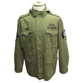 NEUF VESTE RALPH LAUREN PARKA MILITAIRE MULTI POCHES XL 56 COTON JACKET Vert