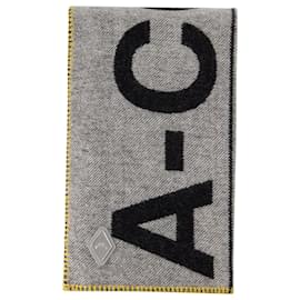 Autre Marque-Large Logo Scarf - A Cold Wall - Wool - Black-Black