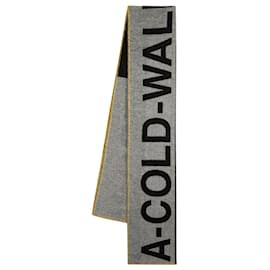Autre Marque-Large Logo Scarf - A Cold Wall - Wool - Black-Black