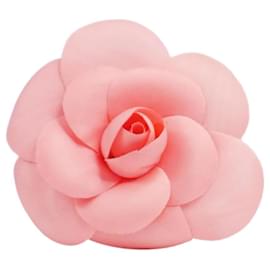 Chanel-Barrette à cheveux fleur rose-Rose