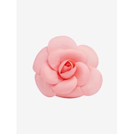 Chanel-Barrette à cheveux fleur rose-Rose