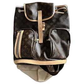 Louis Vuitton Backpack Vintage Montsouris Brown Cloth ref.1015889 - Joli  Closet