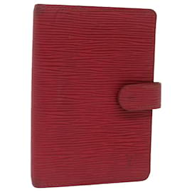 Louis Vuitton-LOUIS VUITTON Epi Agenda PM Day Planner Cover Rojo R20057 LV Auth 49182-Roja