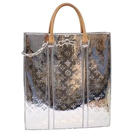 Louis Vuitton-LOUIS VUITTON Monogram Miroir Sac Plat Hand Bag 2way Silver M45884 auth 49178a-Silvery