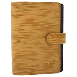 Louis Vuitton-LOUIS VUITTON Epi Agenda PM Day Planner Cover Yellow R20059 Autenticação de LV 49191-Amarelo