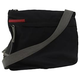 Prada-PRADA PRADA Sports Shoulder Bag Nylon Black Auth ep1155-Black