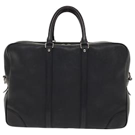 Louis Vuitton-LOUIS VUITTON Porte Documents Voyage GM Bag Naxos leather M93151 LV Auth 47819-Black