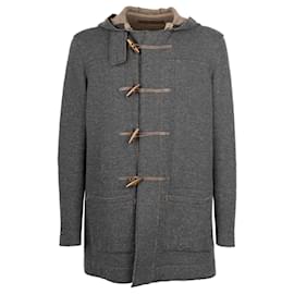 Dondup Wool Duffle Coat Grey