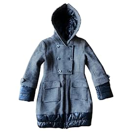 Dior Kids - Kid's Hooded Down Jacket Silver-Tone Dior Oblique Technical Jacquard - Size 6 Years - Boy Clothing