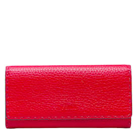 Fendi-Selleria Leather Flap Wallet 8M0384-Pink