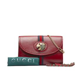 Gucci-Gucci Petit sac à bandoulière en cuir Rajah Sac à bandoulière en cuir 570145 en bon état-Rouge