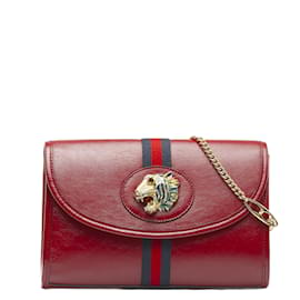 Gucci-Small Rajah Leather Shoulder Bag 570145-Red