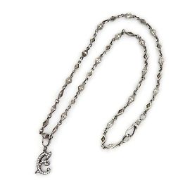 & Other Stories Collana con ciondolo con diamante iniziale E Argento