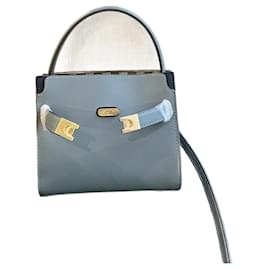 Pre-owned Tory Burch Light Blue Saffiano Leather Robinson Tote