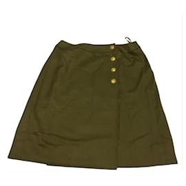 Chanel-Chanel Wrap Skirt-Khaki