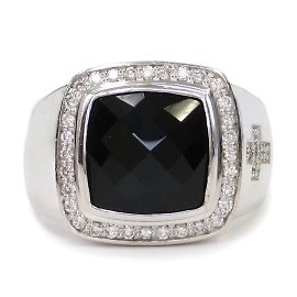 & Other Stories 18k Gold Diamond Onyx M.TS Ring SRJ152 2 onyx 8 Silvery