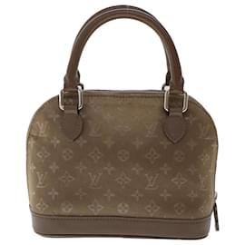 Louis Vuitton-LOUIS VUITTON Monogram Satin Borsa a mano Little Alma Grigio M92147 LV Aut 49559-Grigio