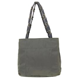 Prada-PRADA Shoulder Bag Nylon Gray Auth bs6980-Grey