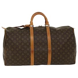 Louis Vuitton-Louis Vuitton-Monogramm Keepall 55 Boston Bag M.41424 LV Auth 49730-Monogramm